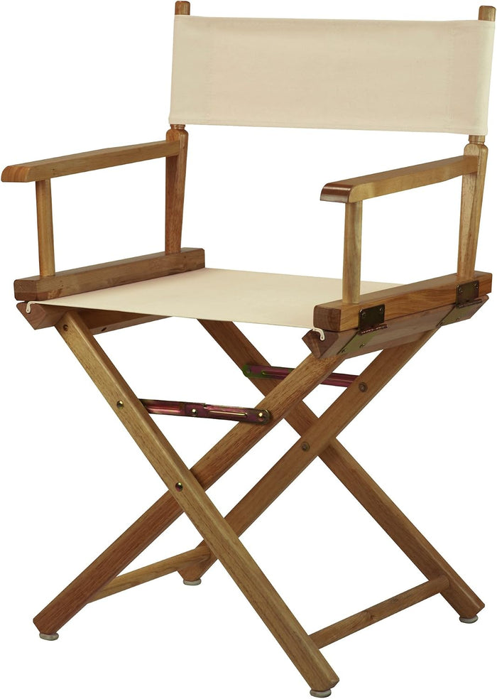18" Director's Chair Natural Frame-Natural/Wheat Canvas