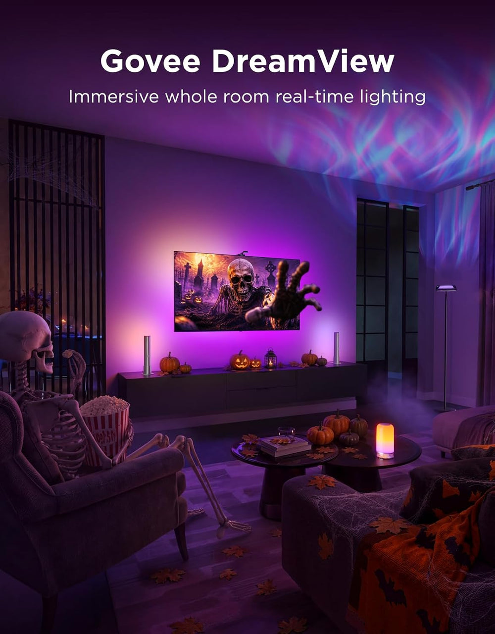 Govee TV Backlight 3 with Dual 4MP Lens, TV Lights Sync to 55-65 Inch TVs