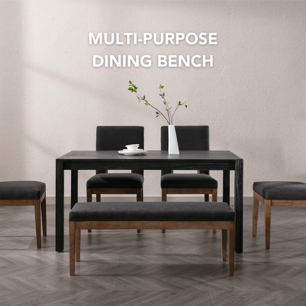 chairus Linen Upholstered Entryway Bench Dining Table Benches Farmhouse Shoe ...