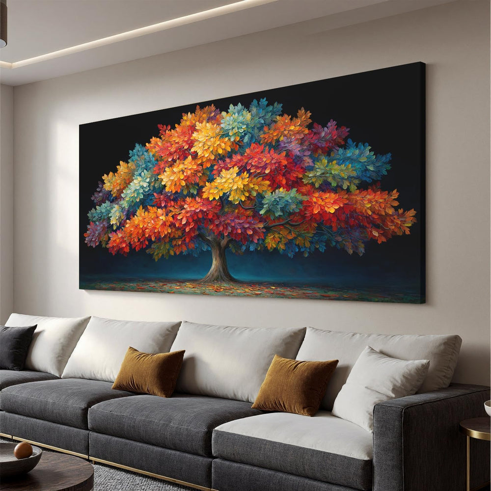 YISXINOAG Colorful Tree of Life Wall Art Modern Landscape Painting 24"X4...