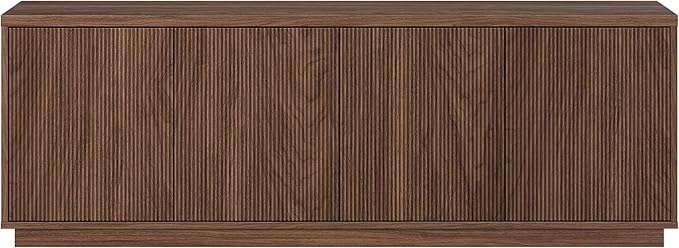 Henn&Hart Fluted TV Stand for TVs up to 75" with 2 Concealed Ribbed ...