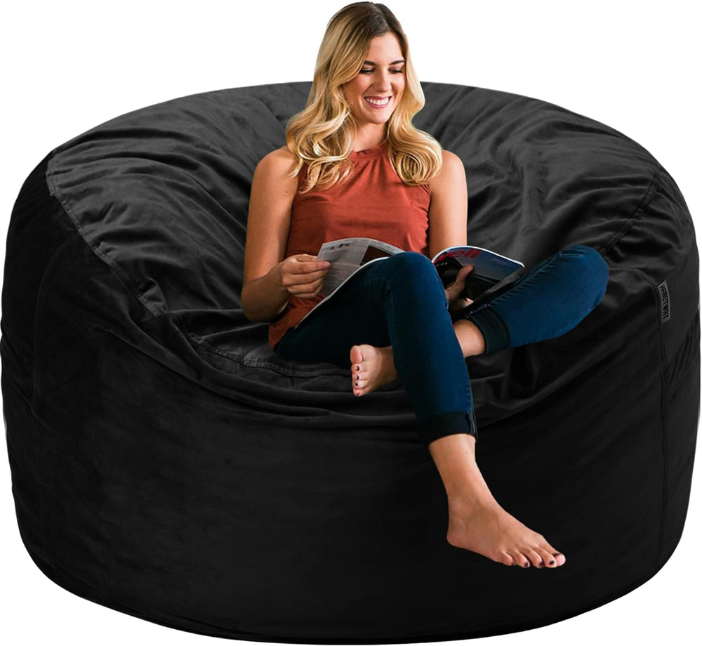 HABUTWAY Bean Bag Chair 3Ft Luxurious Velvet Ultra Soft Fur with High Rebound...
