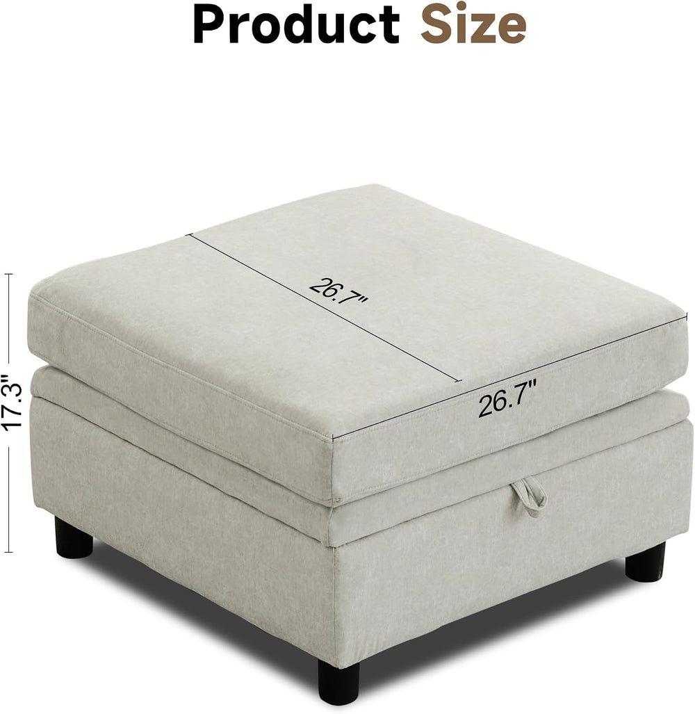 Korser Ottoman Module for Modular Sectional Sofa, Storage Ottoman Seat for Co...