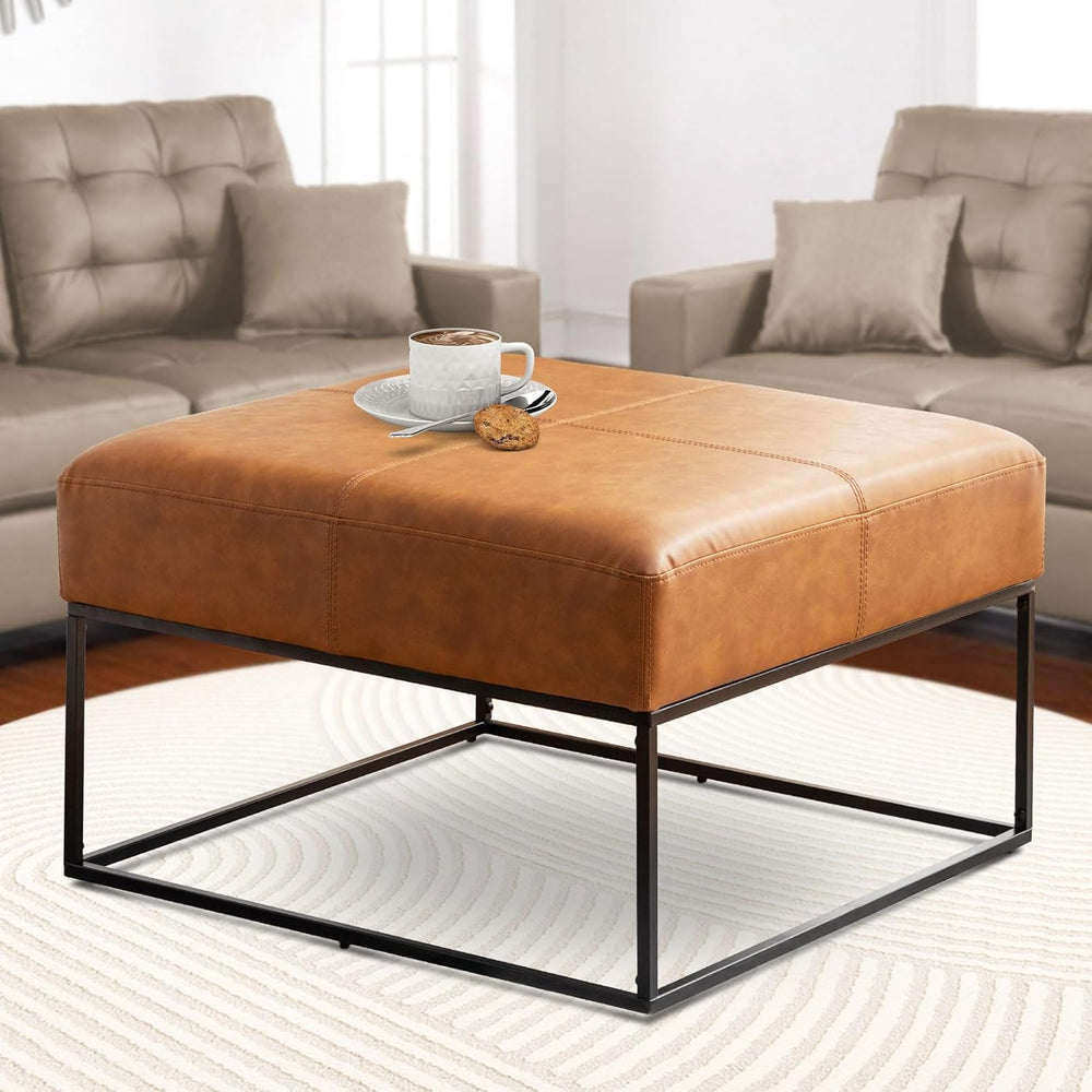 Modern Square Coffee Table, Farmhouse Ottoman for Living Room, Large Vintage ...