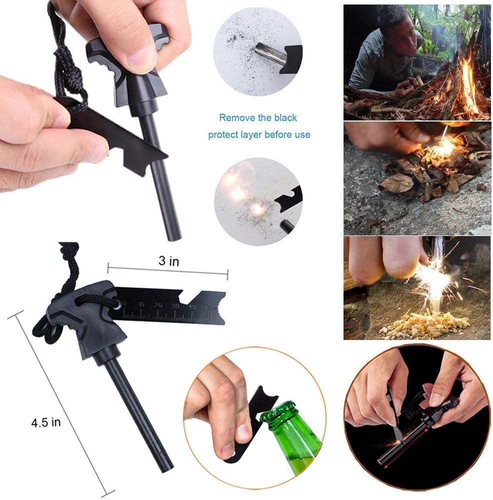 XUANLAN Emergency Survival Kit 13 in 1, Outdoor Survival Gear Tool with Survi...
