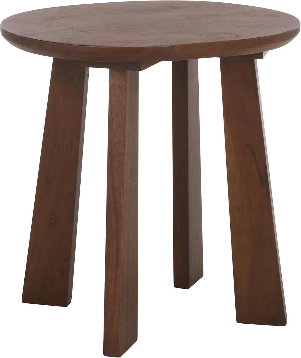 SAFAVIEH Home Collection – Zoro Round Wooden Stool, Brown Acacia Wood Accent ...