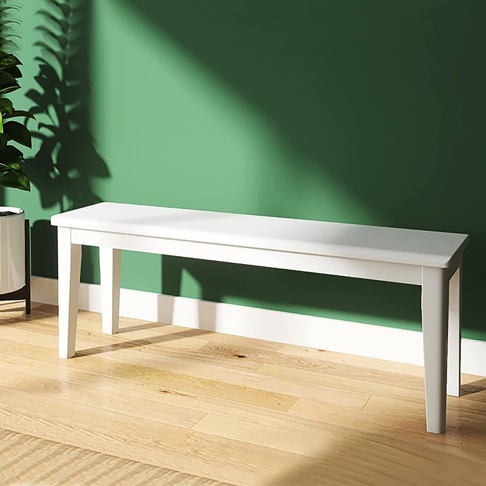Dining Bench Wood Solid Oak Wooden Bed End&Entryway Bench for Bedroom Living ...