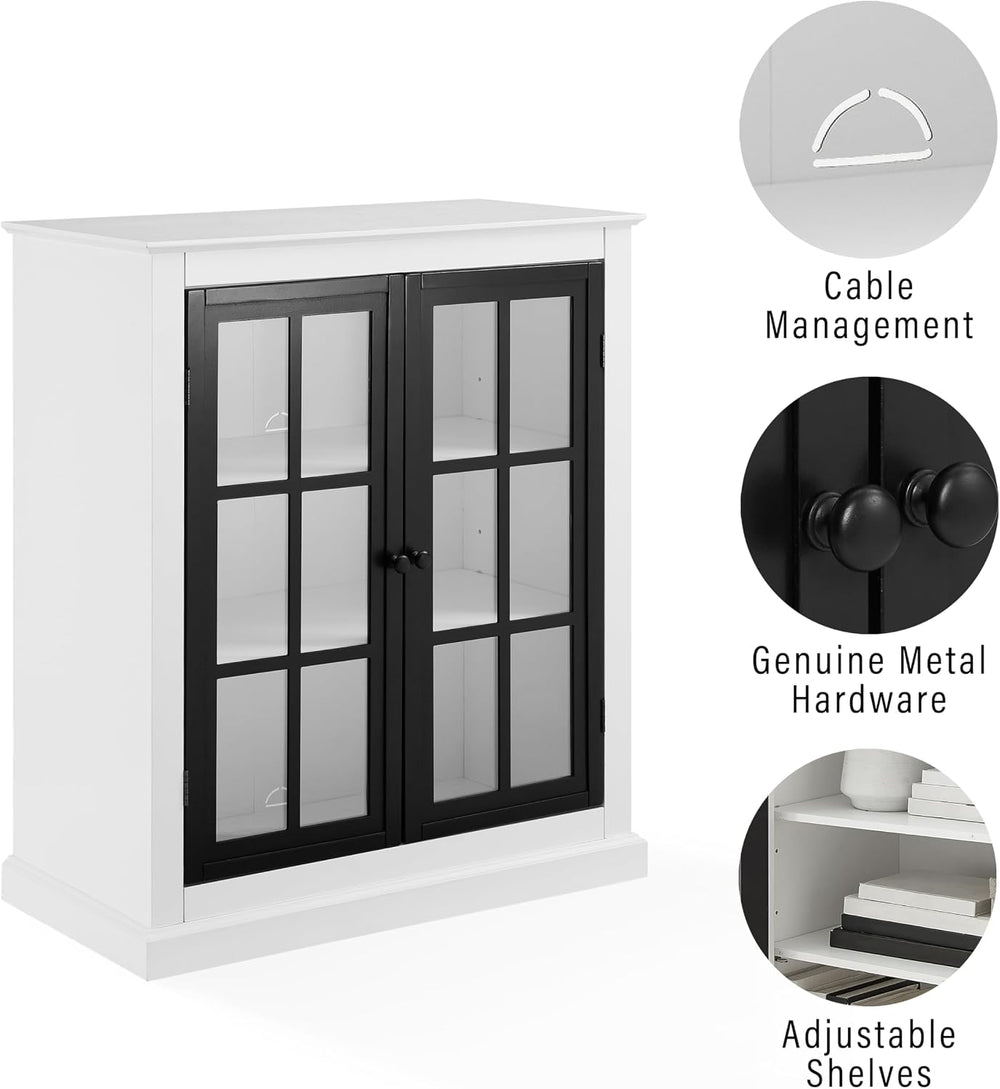 Crosley Furniture Cecily Stackable Pantry Storage Cabinet with Shelves, Kitch...