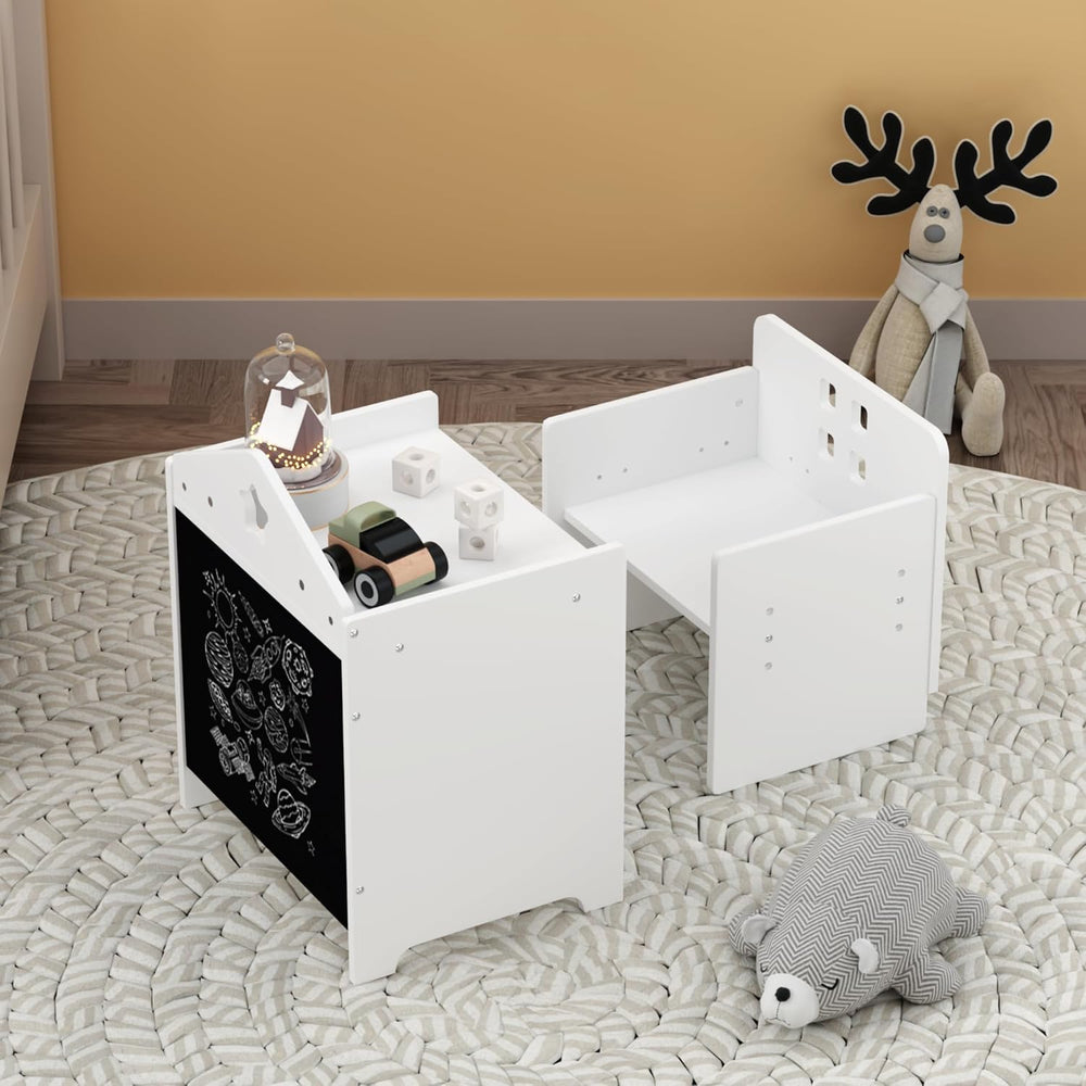 Table and Chair Set 2-Piece Play Table for Boys & Girls | Adjustable seat...