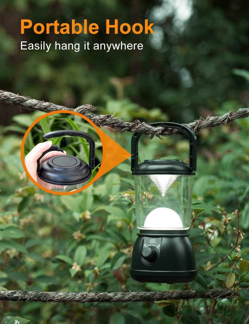 LED Camping Lantern Rechargeable, Up to 336H Running Time Super Tent Light, 1...