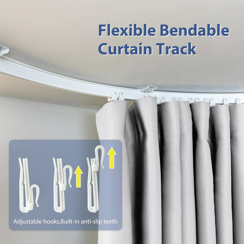 Room Divider Ceiling Mounted Curtains Track Sets Extra Wide Blackout Curtain ...