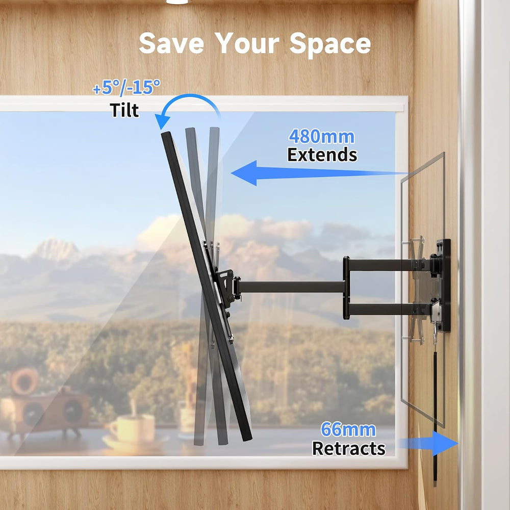 Suptek Lockable RV TV Mount for 13-43 Inch TVs | Full Motion Locking Wall Mou...