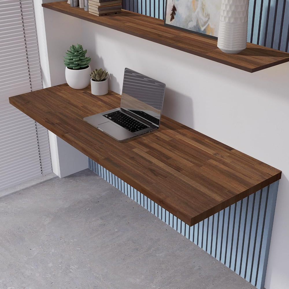 Howizz Walnut Butcher Block Countertop 60 x 30 x 1.5 Inches - Solid Wood Tabl...