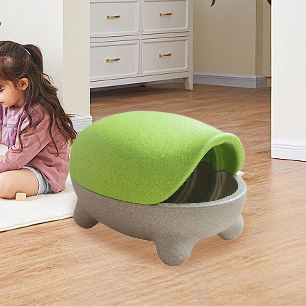 Turtle Storage Stool, Cute, Multipurpose Storage Ottoman Girls Gifts, Green