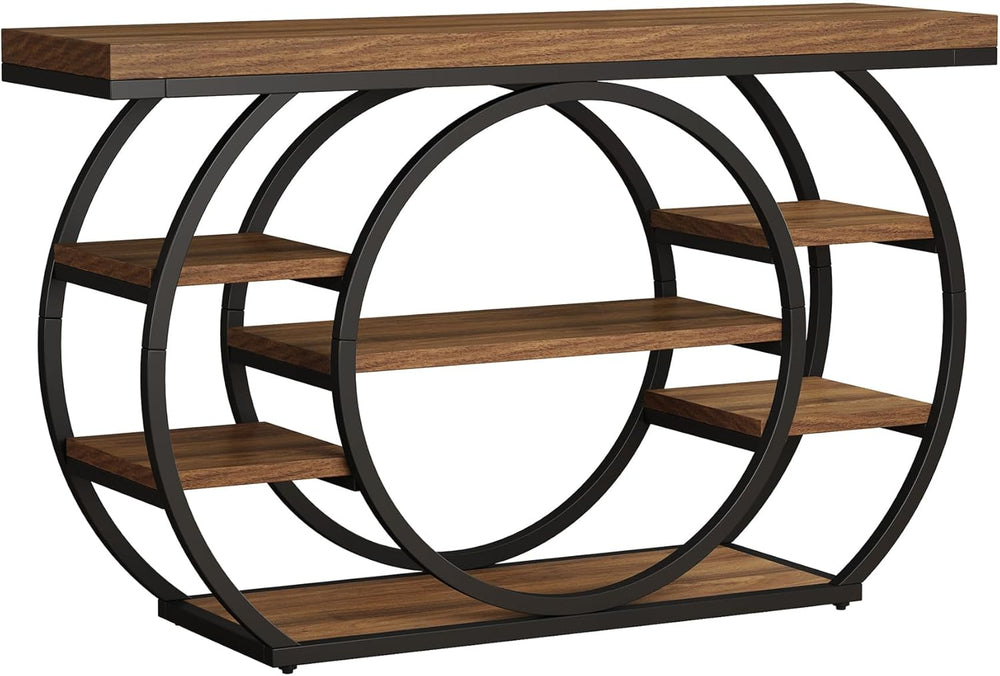 Tribesigns 47" Console Table for Living Room, 5-Tier Industrial Entryway...