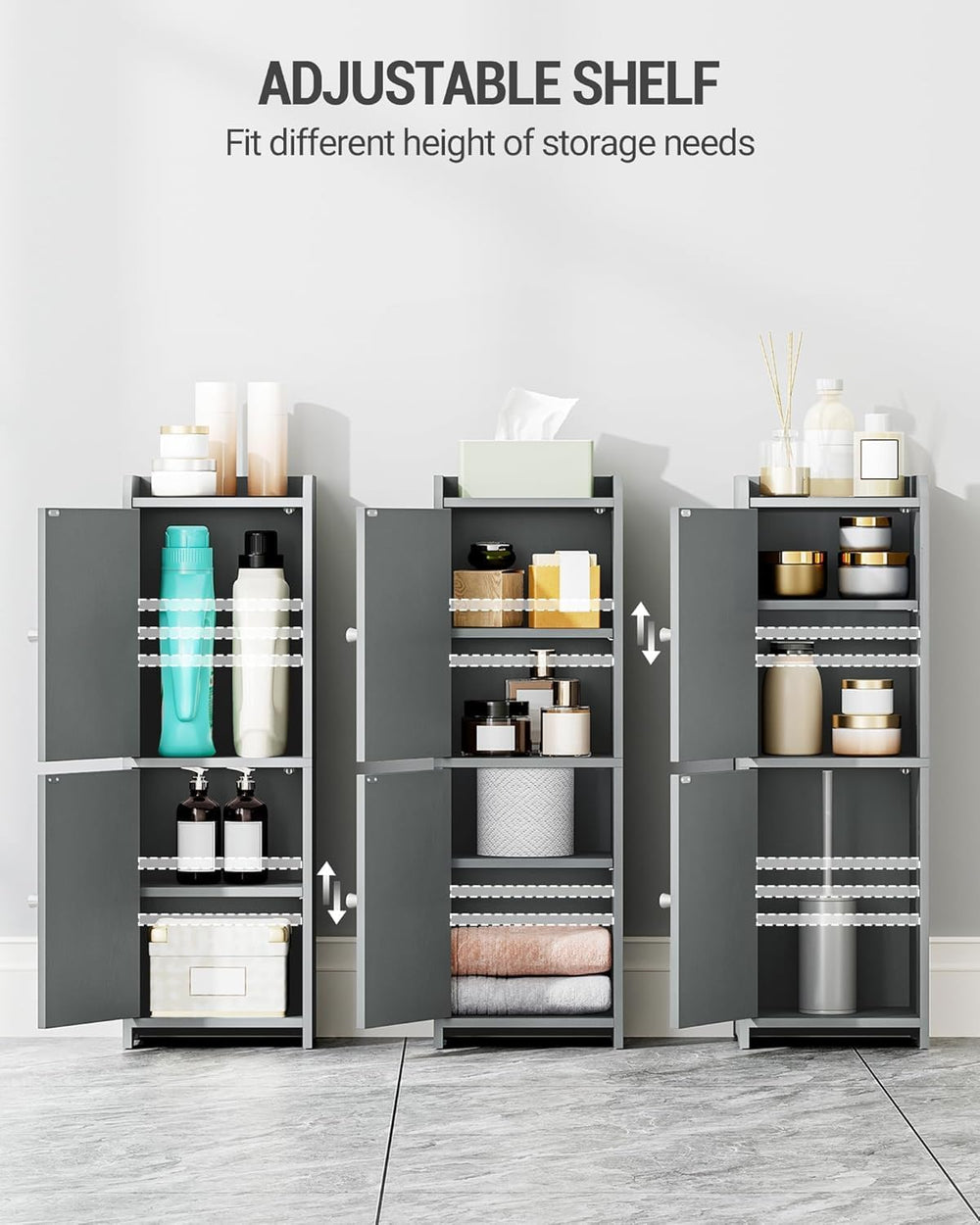 Hzuaneri Bathroom Storage Cabinet, Small Corner Floor Cabinet with 2 Doors | ...