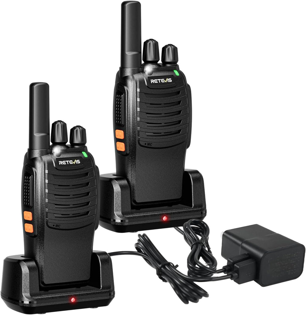 Retevis H-777 Rechargeable Walkie Talkies, Compact 2 Way Radio Flashlight