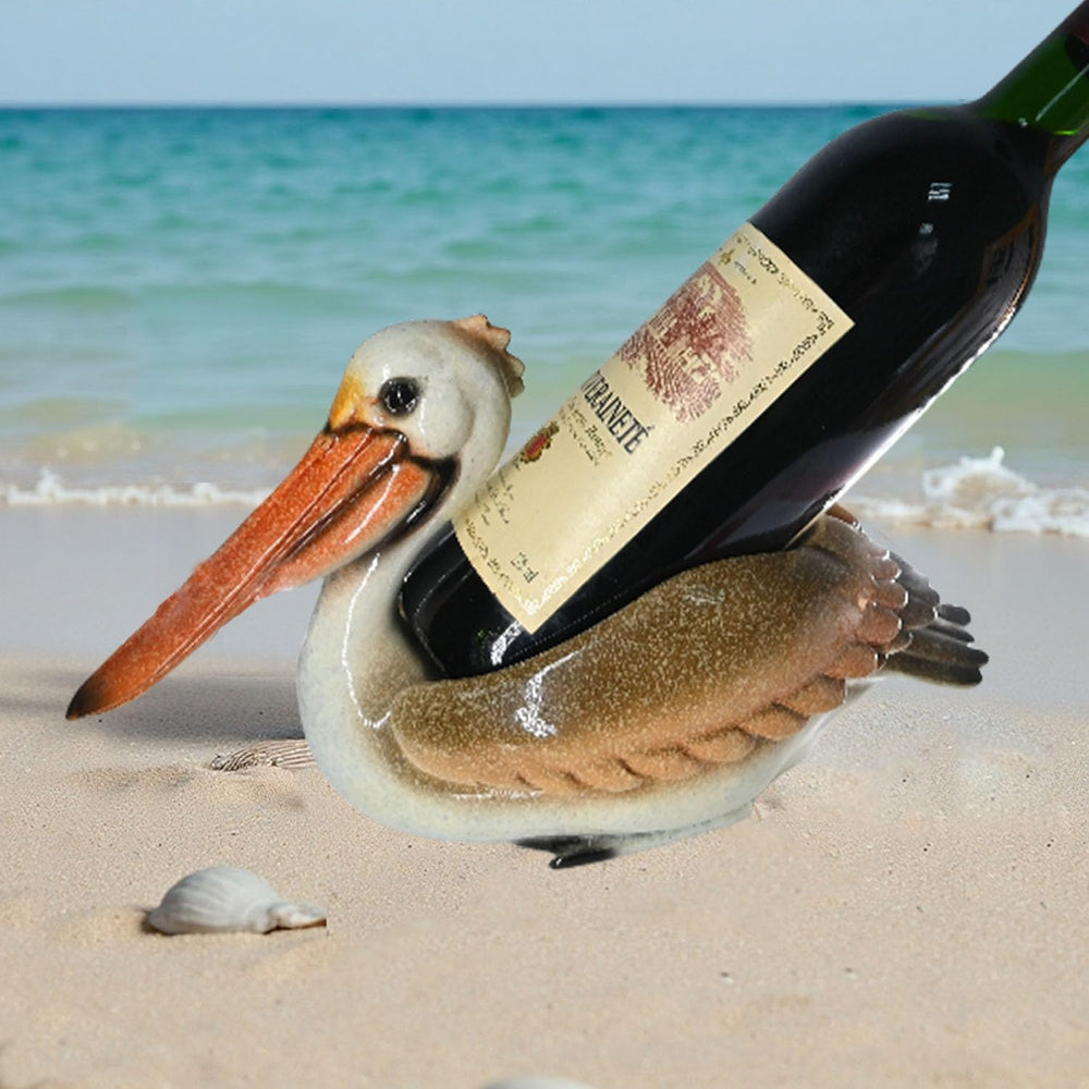 Beach Themed Tabletop Wine Rack Coastal Nautical Decor for Home Party | Pelic...