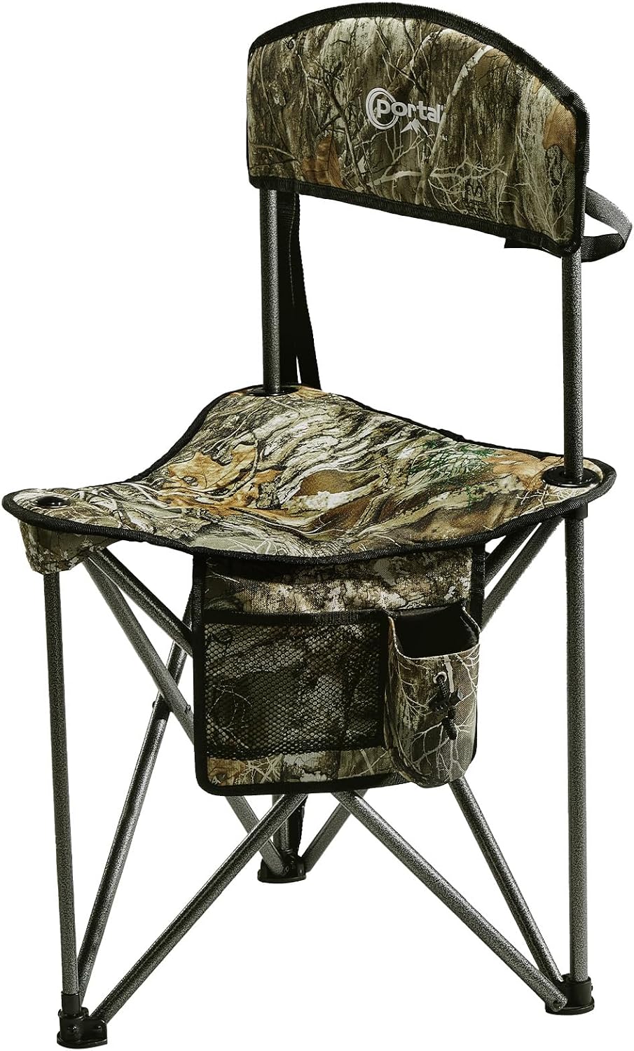 Portal Extra Large Quick Folding Tripod Stool with Backrest Fishing Camping C...
