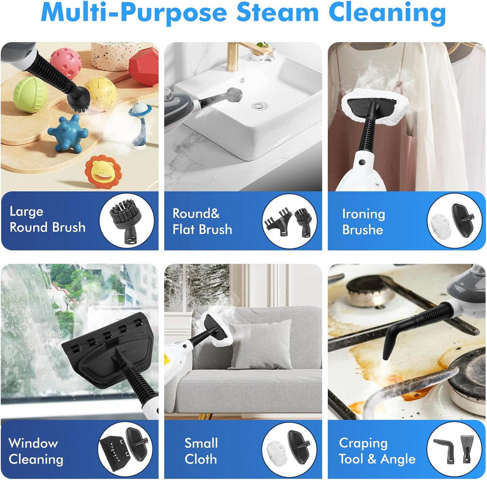 Steam Mop - All-in-one Powerful Handheld Steam Cleaner Detachable Floor Steam...