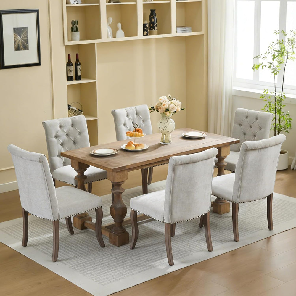Modern Dining Chairs Set of 6, Upholstered Accent Parsons Dinning Chairs with...