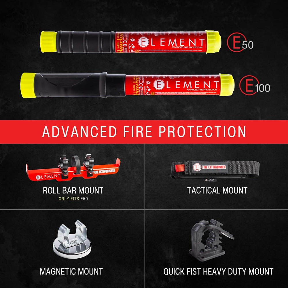 Element Fire Extinguisher Mount, Tactical, Sleeve/Straps, Hook and Loop, Nylo...