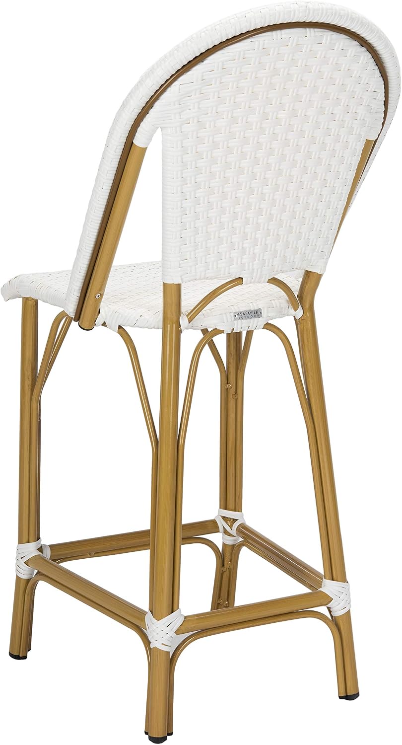 Safavieh PAT4019A Collection Gresley Navy and White Indoor/Outdoor Stacking F...