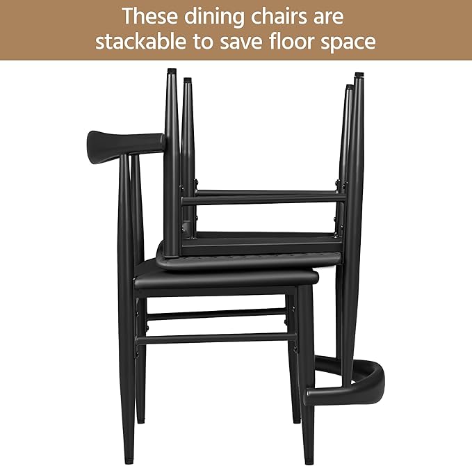 Yaheetech Dining Chairs Set of 2 Mid Century Modern Leather Dining Room Chair...