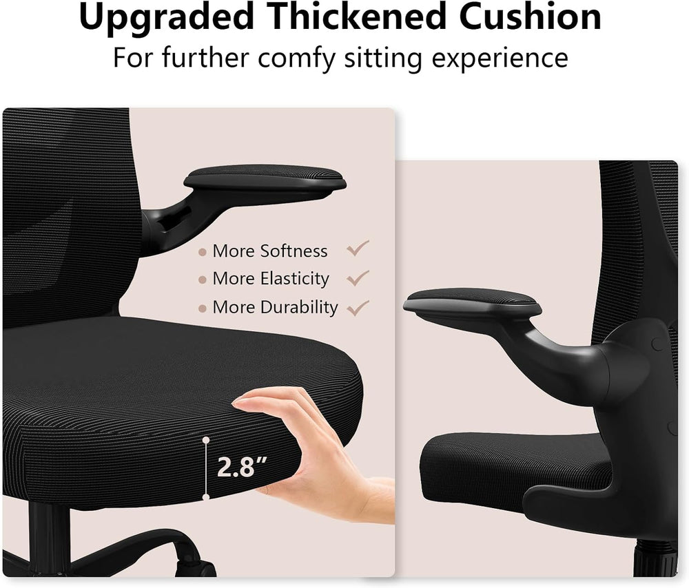 Ergonomic Office Chair, Comfort Swivel Home Office Task Chair, Breathable Mes...