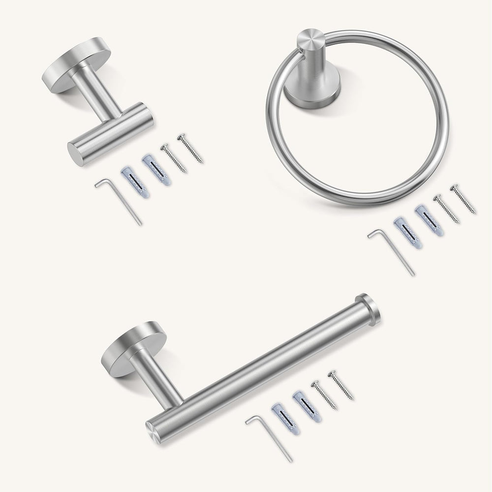 FORIOUS Bathroom Accessories Set, 4-Piece Bathroom Hardware Set