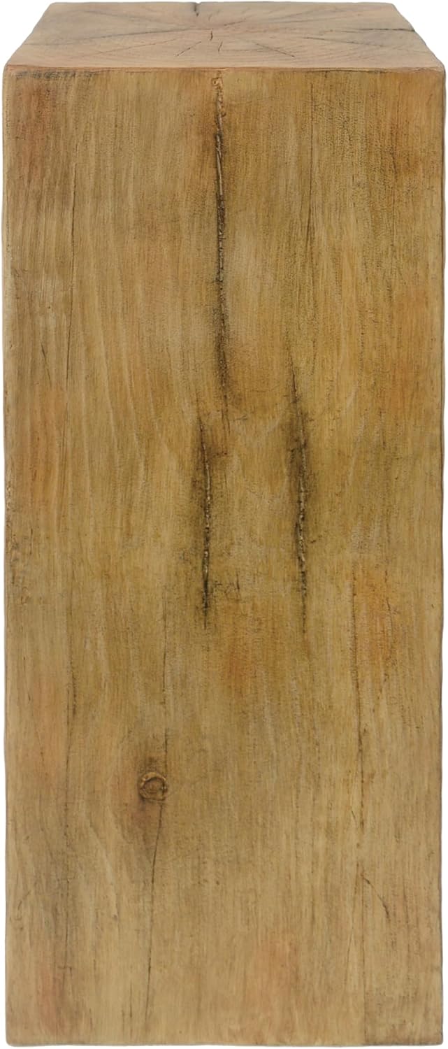 JIJIWANG 33.75" Square Living Room Side Table,Wood-Like Distressed Finis...