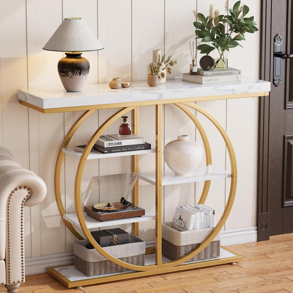 LIFECHOVY 41.3" Console Table for Entryway, Industrial Hallway Sofa Tabl...