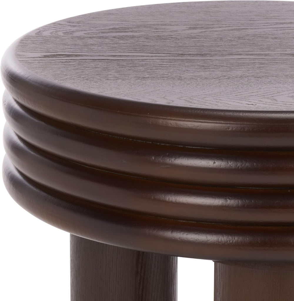 SAFAVIEH Home Collection – Ohana Dark Brown Accent Table, Sculptural Round Si...