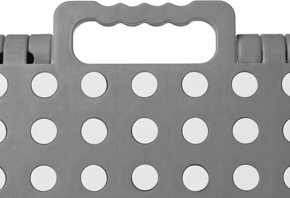 Casafield 16" Folding Step Stool with Handle (Set of 2), Gray - Portable...