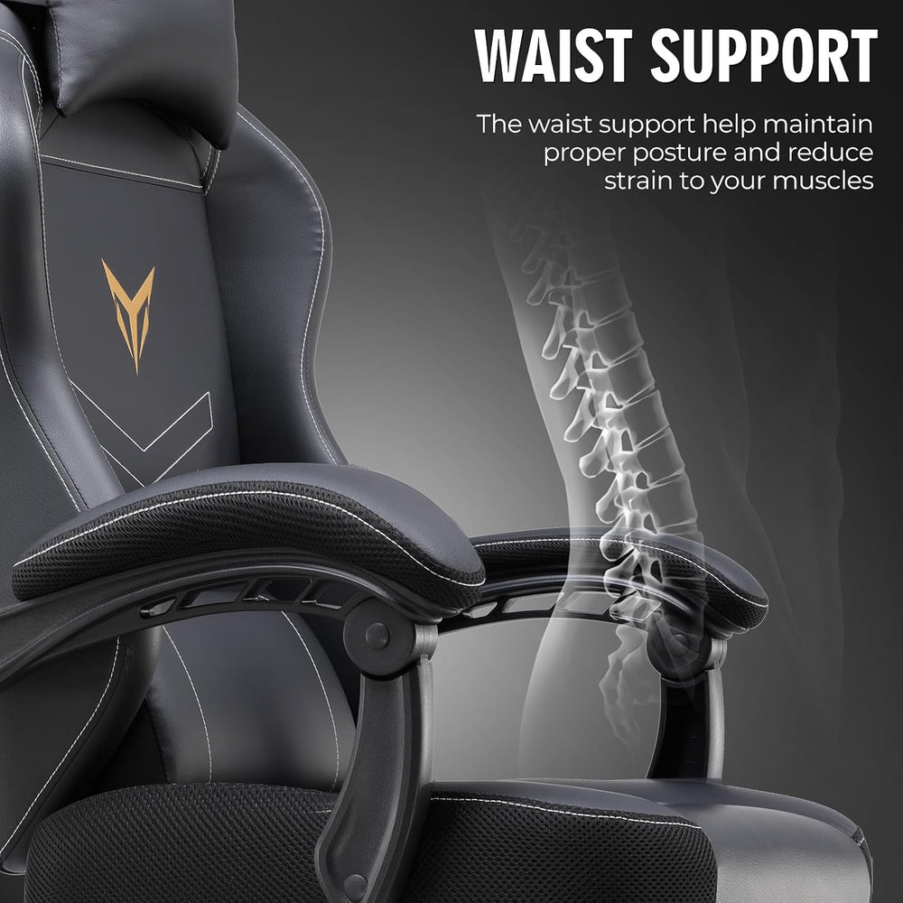 GTPLAYER Gaming Chair, Office Chair High Back Computer Chair with Foot Rest f...