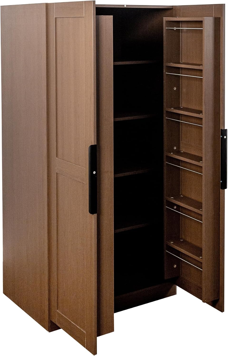 62.99" Kitchen Pantry Cabinet with 12 Door Shelves, Freestanding Buffet ...
