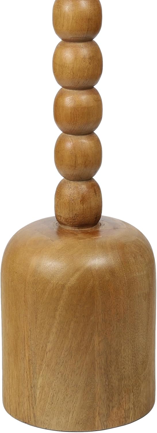 JONATHAN Y Turner Natural Mango Wood Round Drink Table, 24.5" Tall Pedes...