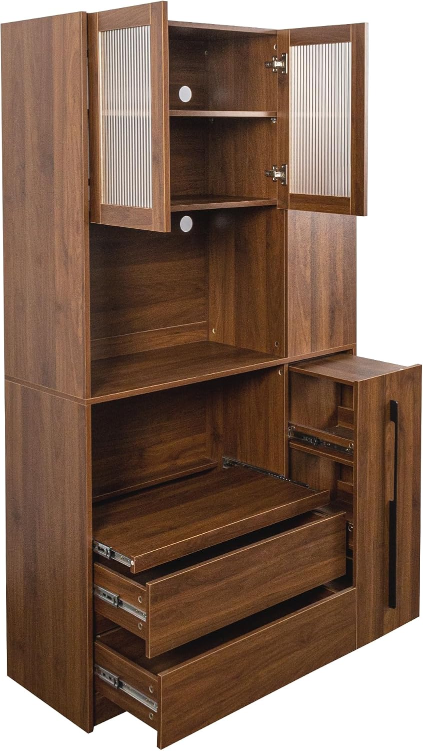 71" Tall Kitchen Pantry Cabinet with Storage, Farmhouse Kitchen Storage ...