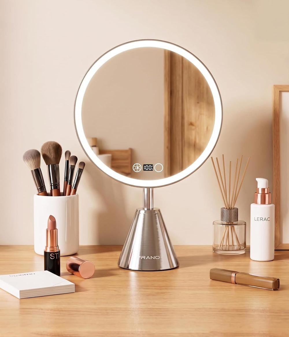 FRANO 10.5" Vanity Mirror with Lights, CRI≥98 True-Sunlight, 3 Colors &a...