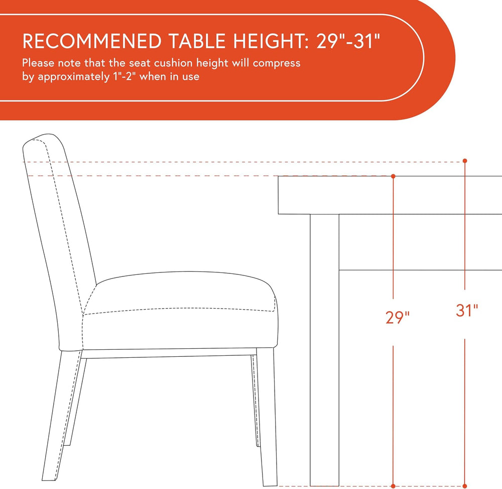 HomePop Kolbe Upholstered Dining Chair - Sustainable Gray Woven, 19.5" S...