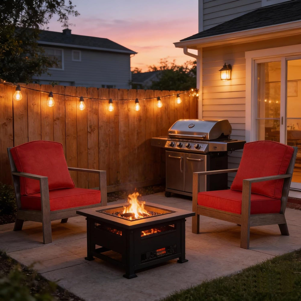 Outdoor Deep Seat Cushion, 20x21.5 Inch, Chili Red, Set of 1