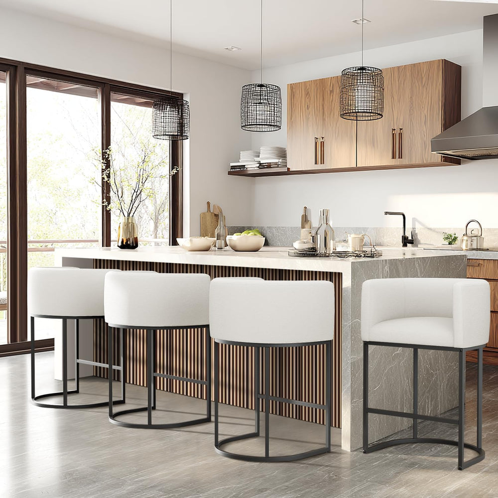 Counter Height Bar Stools Set of 4, 24 Inch Seat Height Barstools for Dining ...