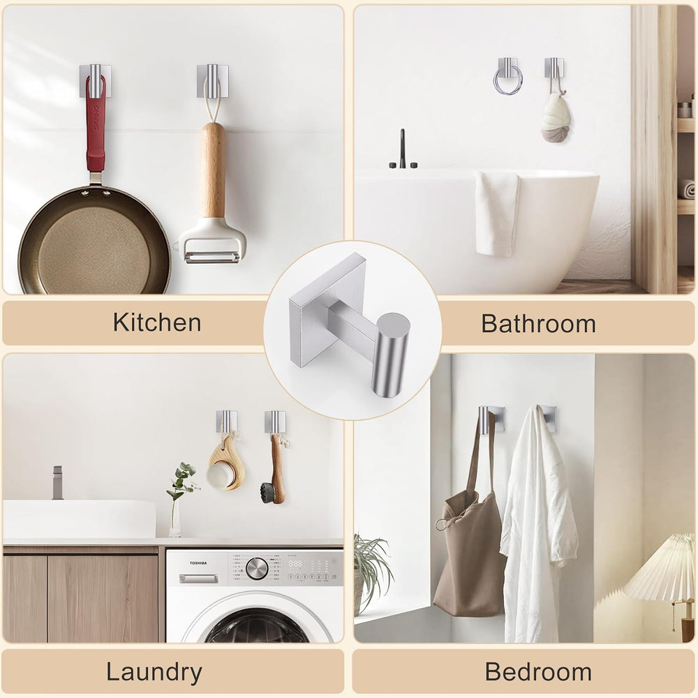 Towel Ring Set 4 Piece Bathroom Hardware Set Includes Towel Ring 2 Towel Hook...