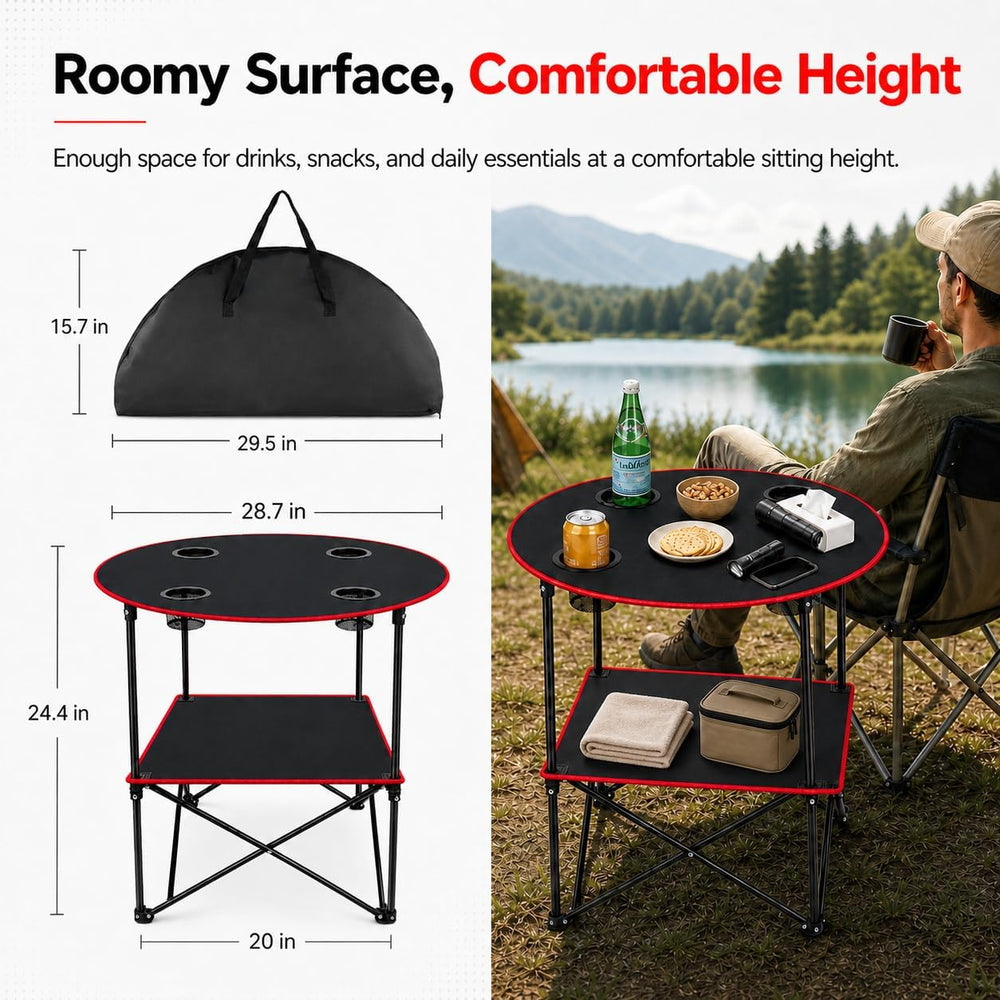 Portable Camping Table Folding Picnic Tables Lightweight Folding Table Waterp...