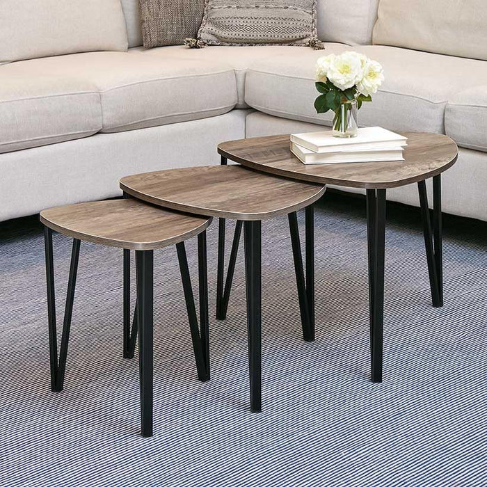 Lakeside Set of 3 Triangular Nesting Tables