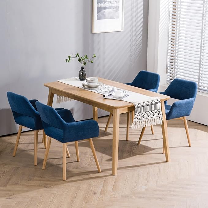 Mid Century Modern Dining Chairs Set of 6 & 4 & 2 Comfy Accent Chair ...