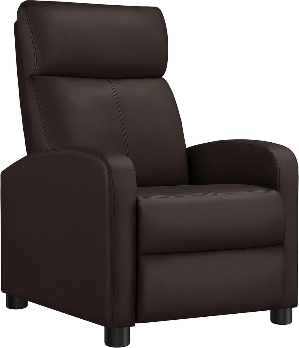 Yaheetech Recliner Chair with 3 Adjustable Angles Living Room Chairs Brown