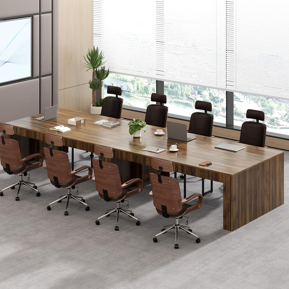 Gyfimoie 78.74" Executive Desk, Large Office Desk with 2 Drawer, Farmhou...