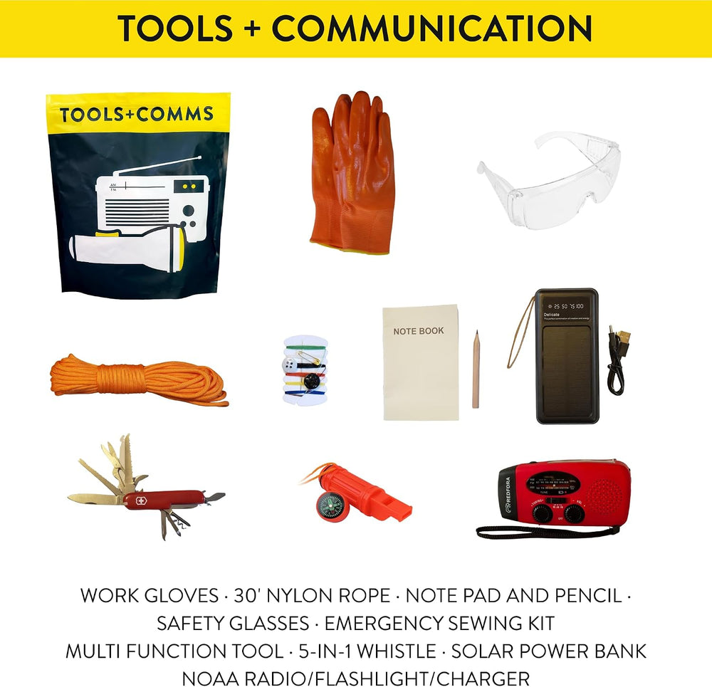 Complete Earthquake Bag - 3 Day Emergency kit for Earthquakes, Hurricanes, Wi...