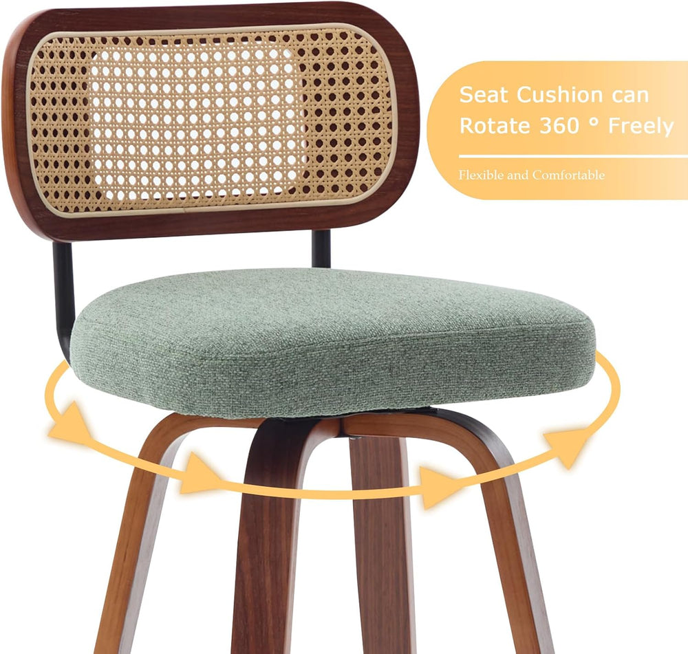 SoarFlash Modern Swivel Bar Stools Set of 3, 26" Counter Height Bar Stoo...